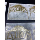 12 Vintage Gold Embossed Ex-libris Book Plate   Stickers