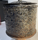 Vintage Metal Old Rusted Possible Tobacco   Tea  Container With Lid