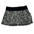 Women s Lululemon Running Pace Setter Skort Size 4 Black White Leaf Print W8394r