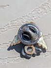   pinglette Ange Argent   Dor     Silver Gold Tone Angel Lapel Pin Brooch