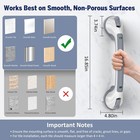 Grab Bars For Bathtubs And Showers  16 8 Inch Non-slip Suction Grab Bar For