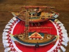  2  Mid Century Handmade Boats Made In Greece And  2  Clipper Ships