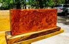 Gold Amboyna Burl Lumber Wood Diy Block Pen Epoxy Resin Knife Poplar Gun Grips