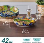 Vancasso Pasta Bowls 42oz Ceramic Salad Bowls Of 4 Large Corlorful Serving Bowls