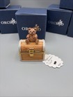 Vintage Teddy Bears In And On Porcelain Treasure Trinket Box Gold Trim