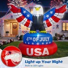 Usa 250th Anniversary Inflatable Bald Eagle 4th Of July Led Blow Up Yard Decor