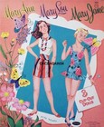 Vintage Uncut 1959 Mary Ann  Mary Lou  Mary Jane Paper Dolls  1 Top Reproduction