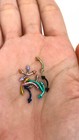 16g Spike Curved Barbell Anodized Titanium Eyebrow Ring Body Piercing Jewelry