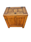 67160 Antique  Bamberger Victorian Oak Ice Box Refrigerator With Lift Top