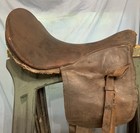 1800s Early Native American Indian   Leather Horse Saddle Wooden Stirrups Mexico