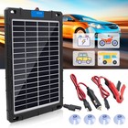 20w 12v Solar Battery Maintainer Trickle Charger Kit For Car Boat Rv Trailer