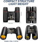 Compact Hd Binoculars     Lightweight Waterproof Night Vision For Travel   Hunting