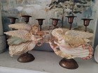 Angel Candelabra Candle Holders  Set Of Two  Resin  Very Beautiful
