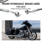 Touring 8  Handlebar Extended Front Brake Line For Harley Without Abs 1996-2013