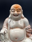 Vintage Chinese Famille Rose Porcelain Laughing Buddha Statue Figurine 6 5 
