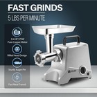 Electric  12 Meat Grinder  Sausage Stuffer Tube  Grinding Plates  Heavy Duty