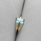 Sterling Silver 925 Blue Topaz Ring Size 7 Vintage Victorian Antique Art Dec