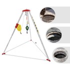 Safety Confined Space Tripod Adjustable 5 2-8ft Legs Rescue Tripod 2600lb Winch 