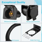 7 Way 7 Pin Trailer Plug Rv Socket Wiring Harness Kit W bracket Screws For Truck