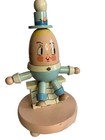 Vintage Wooden Humpty Dumpty Nursery Child s Pink Base Lamp Underwriters