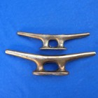 Lot Of Two Vintage Solid Brass 10    8  Boat Mooring Cleats