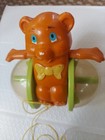 Fisher-price Bob-along Bear Pull Toy Mpn642 1978 Vintage Ages 1-3 Free Shipping 