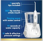 Waterpik Aquarius Water Flosser White Ada Accepted Detachable Tank 10 Settings