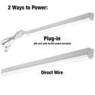 White Fluorescent Strip Tube Light Fixture 4 Ft  Ceiling Shop Garage Commercial