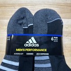 Adidas Men s Cushioned Low Cut Ankle Socks 6 Pairs Gray Black Compression 6-12