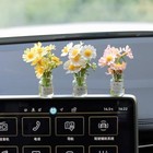 Daisy Flower Car Accessories For Women - 3 Pcs Cute Daisy Flower Car Accessories
