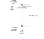 Shower Arm With Flange Ceiling Mount Replacement 6 In Oil Rubbed Bronze