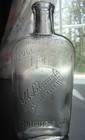 Antique M  Salzman Co  Purity Above All 1890s 1 2 Pint Strap Sided Flask
