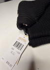 Michael Kors Black Knit Logo Hat   Scarf Set Recycled Fiber One Size