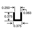 Outwater Mill Finish 1 4  Alum U-channel c-channel - Size Options