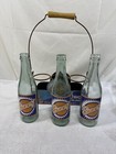 Vintage Sunny Soda Glass Bottles W  Metal Carrying Case Advertising Reproduction