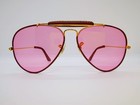 Vintage Ray Ban Bausch   Lomb Leathers 58mm - Pink Transition Lens 