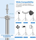 2 Pack 9 2ft 110   Stainless Steel Light Stand   Heavy Duty Photography Light St