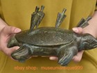 8 8  Ancient China Chinese Bronze Boomerang Rune Sea Turtle Tortoise Statue
