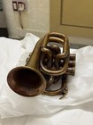 Durable Stylish Antique Brass Pocket Trumpet 3 Piston Valves For Decorative Use