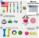 20pcs Puppy Chew Toys For Teething  Dog Chew Toys With Rope Toy  Pet Dog Toothbr