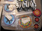12 Beaded Rosette Native American Style Beadwork Stitched