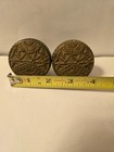 Antique   Vintage Victorian Eastlake Brass Door Knobs Pair Door Hardware