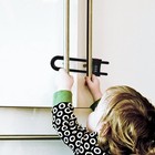 4 Pack Black U-shaped Sliding Cabinet Locks Child Safety Baby Proof Clips