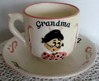 Grandma Vintage Norcrest 4  Coffee Tea Cup   Saucer Planter Vase Gift Container