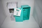 Creative Tissue Box Holder  Vintage Lady Skirt Design  Resin Cover  Blue  Nwt