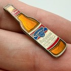 Budweiser Beer Bottle Advertising Logo Enamel Lapel Pin Anheuser Busch Vintage
