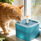 2l Pet Dog Cat Water Fountain Automatic Led Auto Dish Drinking Dispenser Bowl