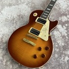 Usa Warehouse Lp Jimmy Page Gloss Brown Electric Guitar Mahogany Body Gold Parts