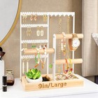 Jewelry Stand - 48 Holes Earring Holder   4-tier Necklace Organizer Display