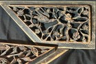 Old Antique Hand Carved Wood Asian Chinese Wooden Panels Set Birds   Flowers Art